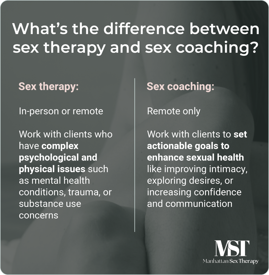 What's the difference between sex therapy and sex coaching?